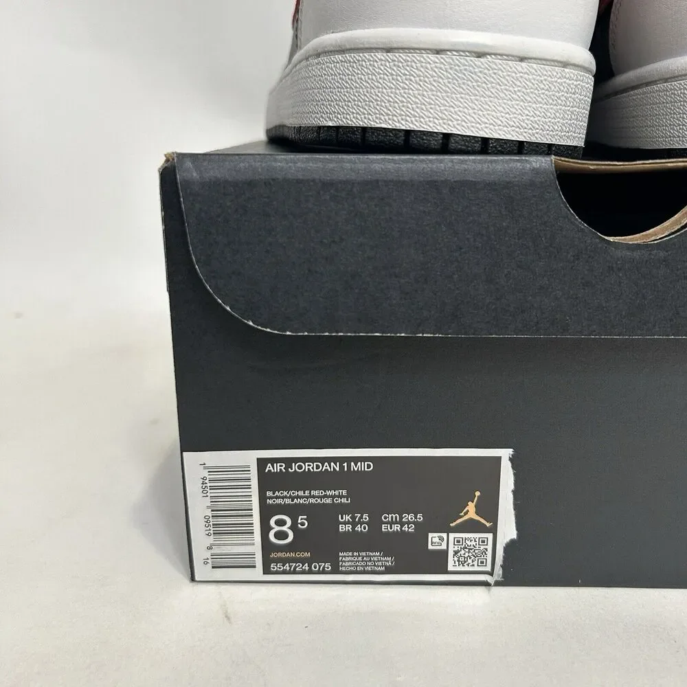 Nike Shoes Air Jordan 1 Mid Retro “Chile Red” 2024